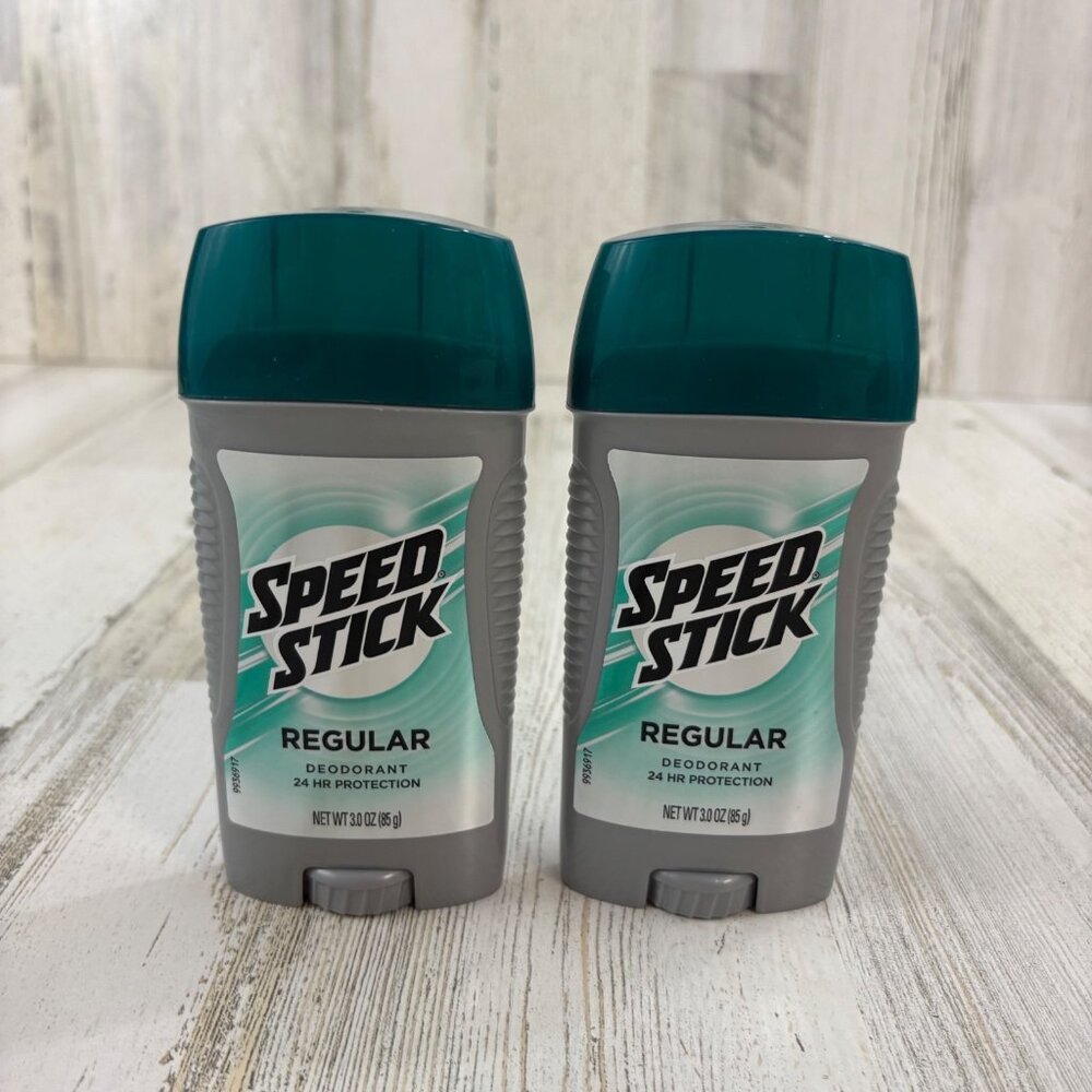 Lot of 2 Speed Stick Regular Deodorant for Men 3 oz Each